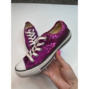 Converse Chuck Taylor All Star Low Pink Sequin Sneakers